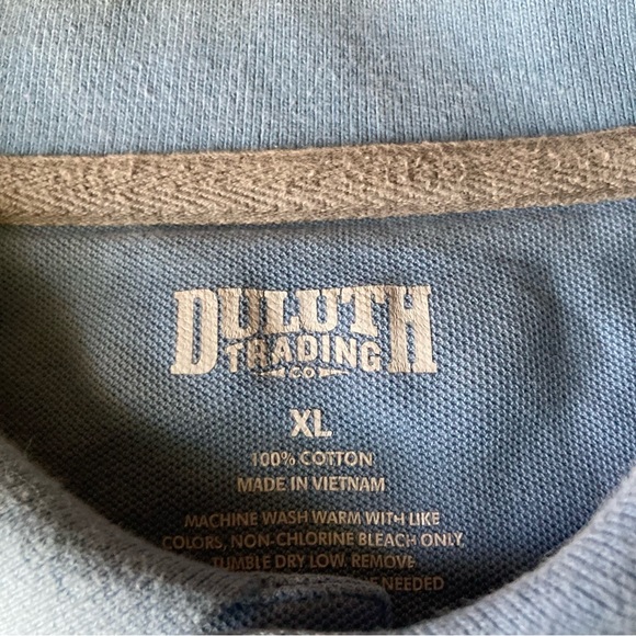 Duluth Trading Co Polo Shirt Mens Size XL Light Blue Workwear Casual - Picture 4 of 5